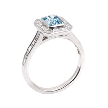 Aquamarine & Diamond Ring