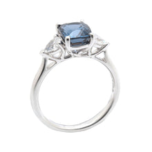 Blue Spinel & Diamond Ring