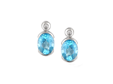 Blue Topaz Drop Earrings