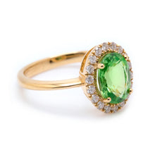 Tsavorite Garnet & Diamond Ring