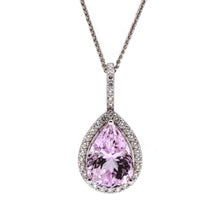 Kunzite & Diamond Pendant