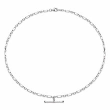 Revival Figaro Chain Link T-bar Style Necklace