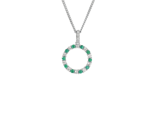 Circle Of Life Emerald Pendant