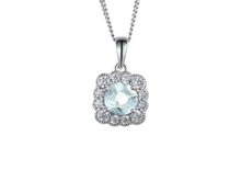 Aquamarine Cluster Pendant