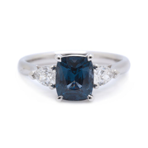 Blue Spinel & Diamond Ring