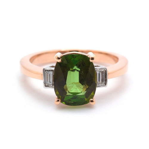 Tourmaline & Diamond Ring