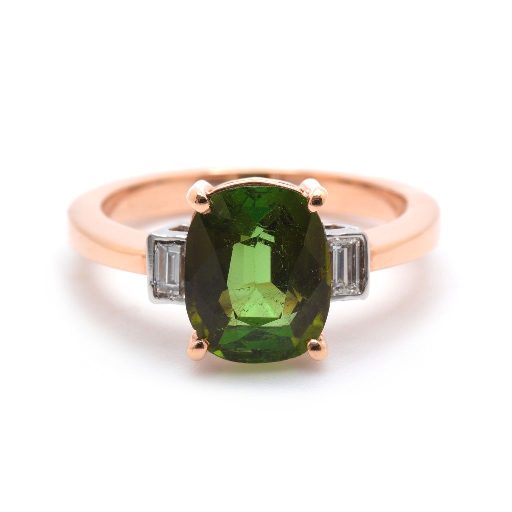 Tourmaline & Diamond Ring