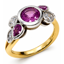 Pink Sapphire & Diamond Ring