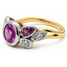 Pink Sapphire & Diamond Ring