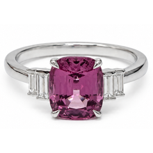 Rose Garnet & Diamond Ring
