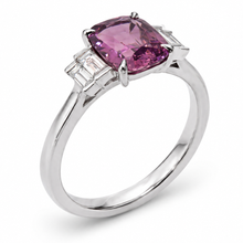 Rose Garnet & Diamond Ring