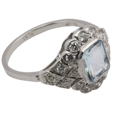 Aquamarine & Diamond Cluster