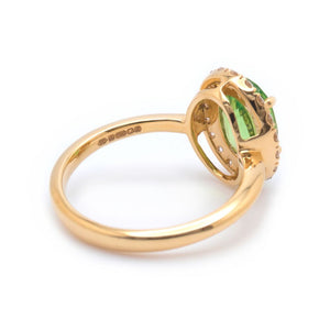 Tsavorite Garnet & Diamond Ring