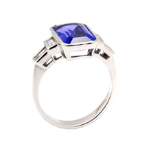 Art Deco Tanzanite & Diamond Ring