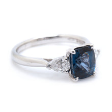 Blue Spinel & Diamond Ring