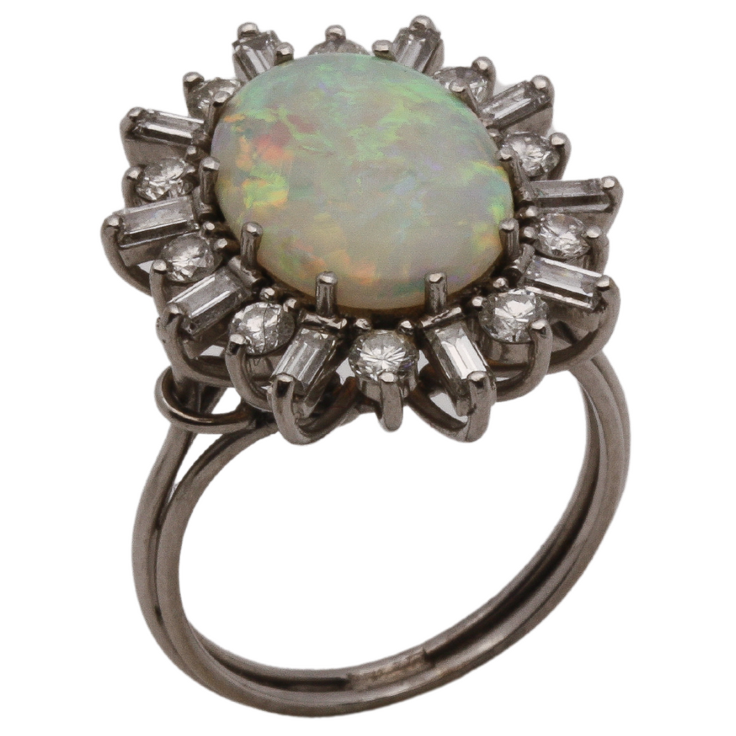 Opal and Diamond Ring