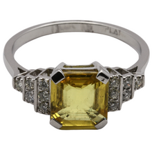 Yellow Sapphire & Diamond Ring
