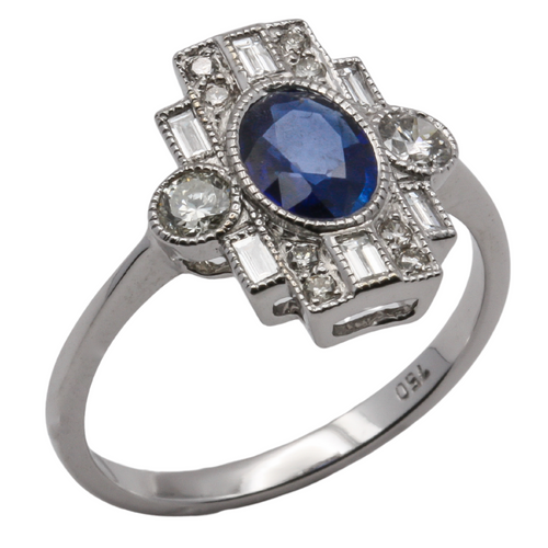 Sapphire & Diamond Ring