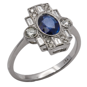 Sapphire & Diamond Ring