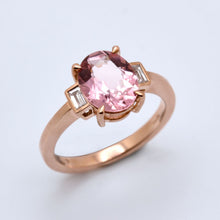 Pink Tourmaline & Diamond Ring
