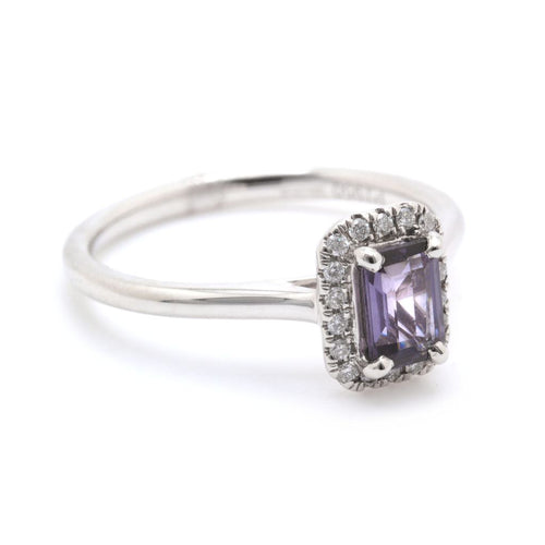 Purple Spinel & Diamond Ring