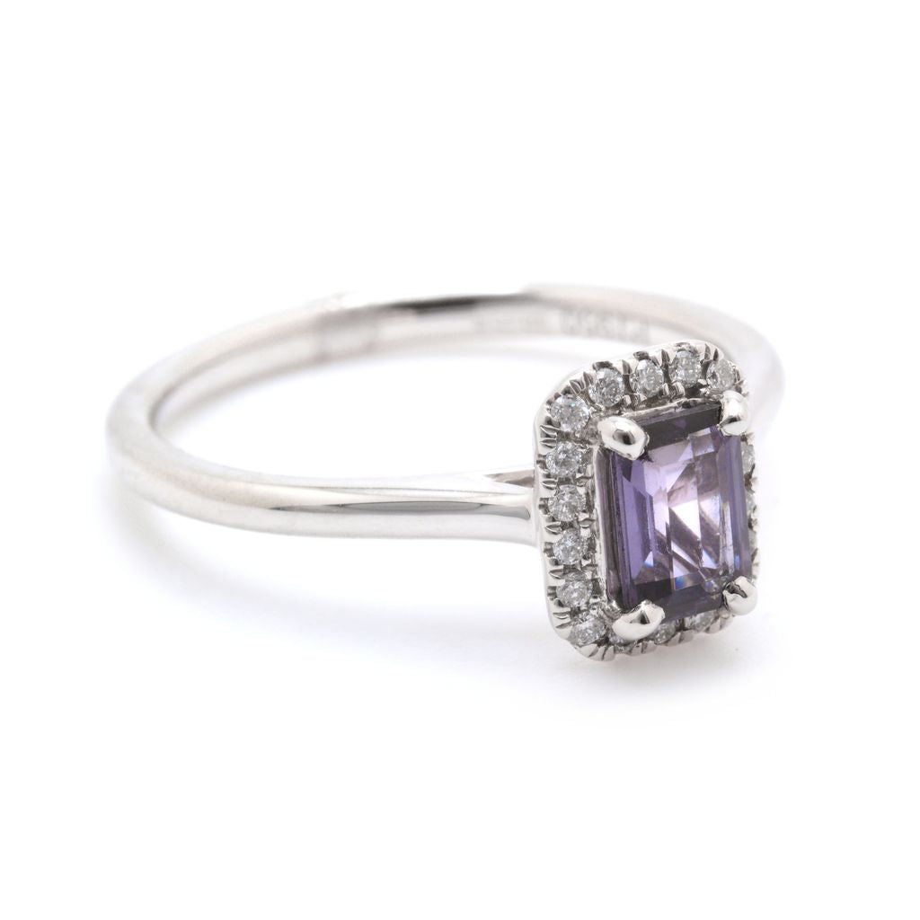 Purple Spinel & Diamond Ring