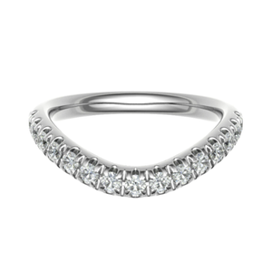 Curved Diamond Wedding Ring