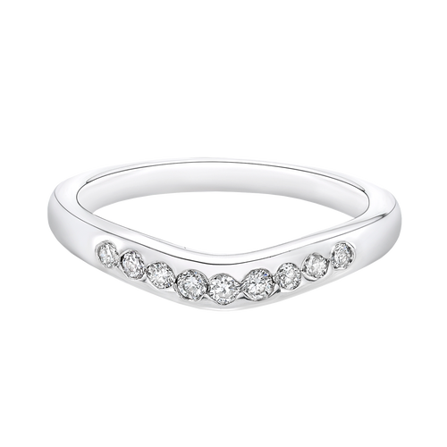 Curved Diamond Wedding Ring